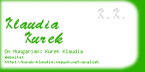 klaudia kurek business card